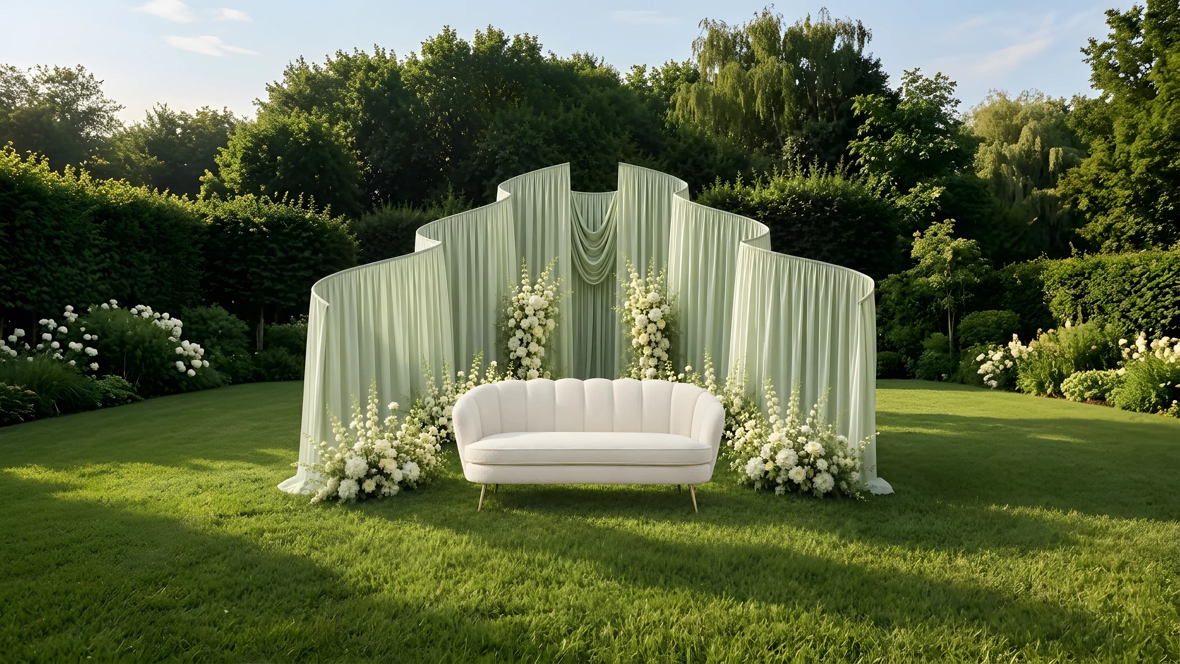 Outdoor Garden Backdrop - Star Event Rental Houston TX