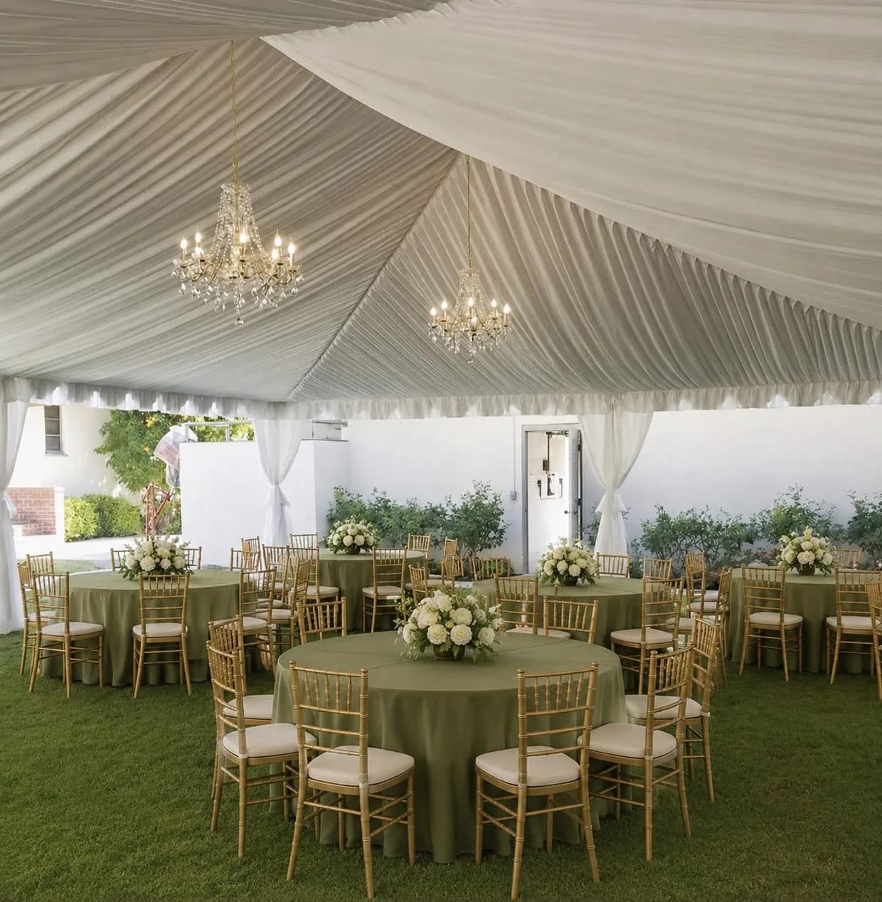 Royal event rental package - tents, tables & chairs in Houston TX