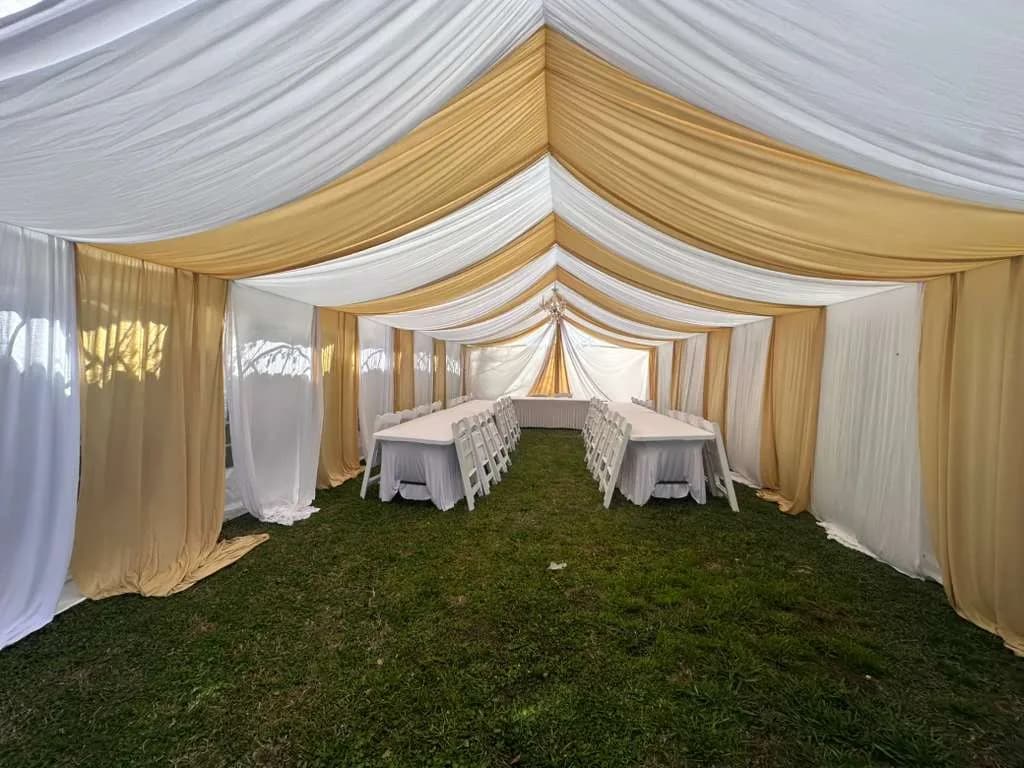 Premium event rental package - tents, tables & chairs in Houston TX