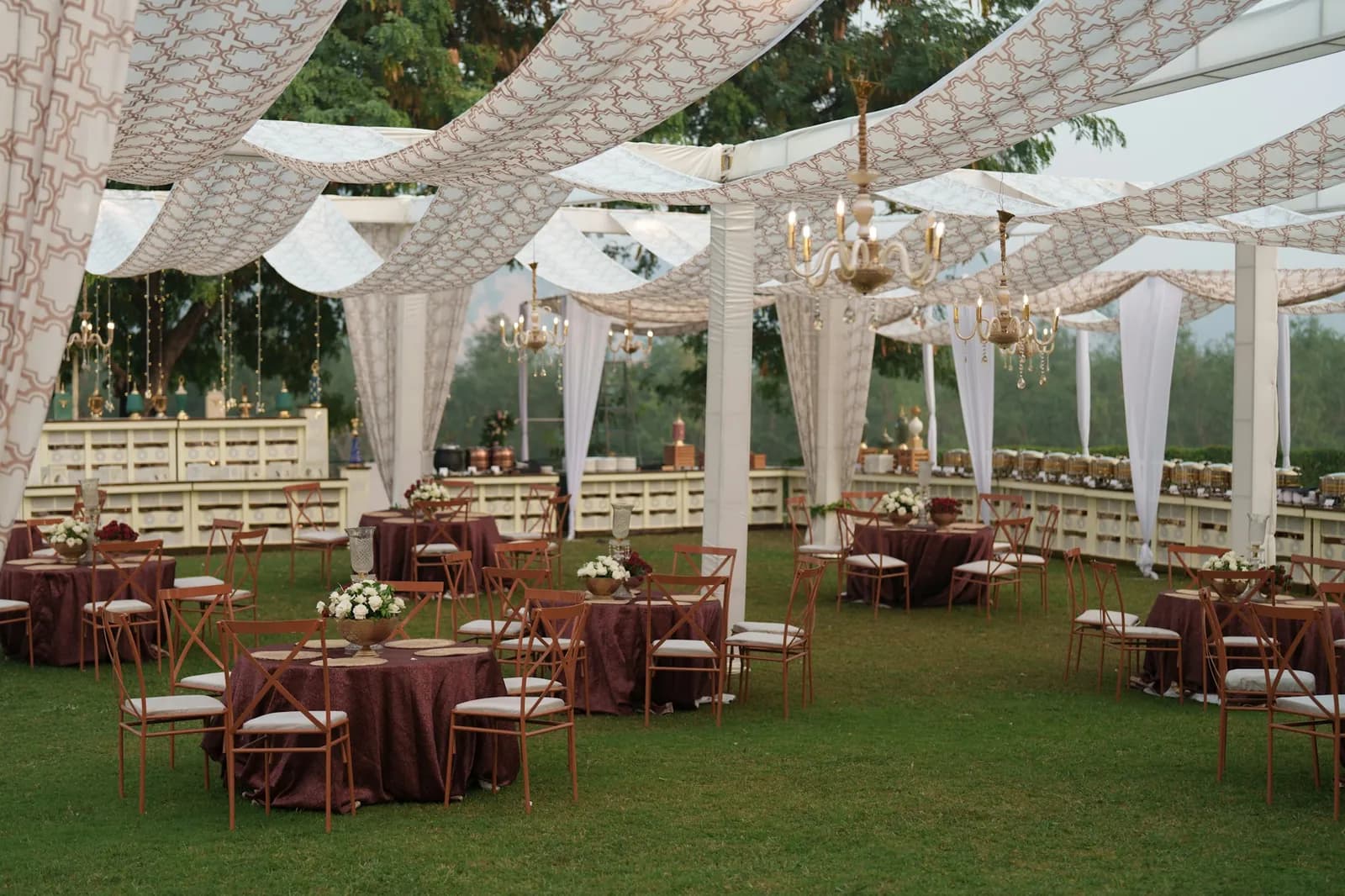 Draped Tent Reception - Star Event Rental Houston TX